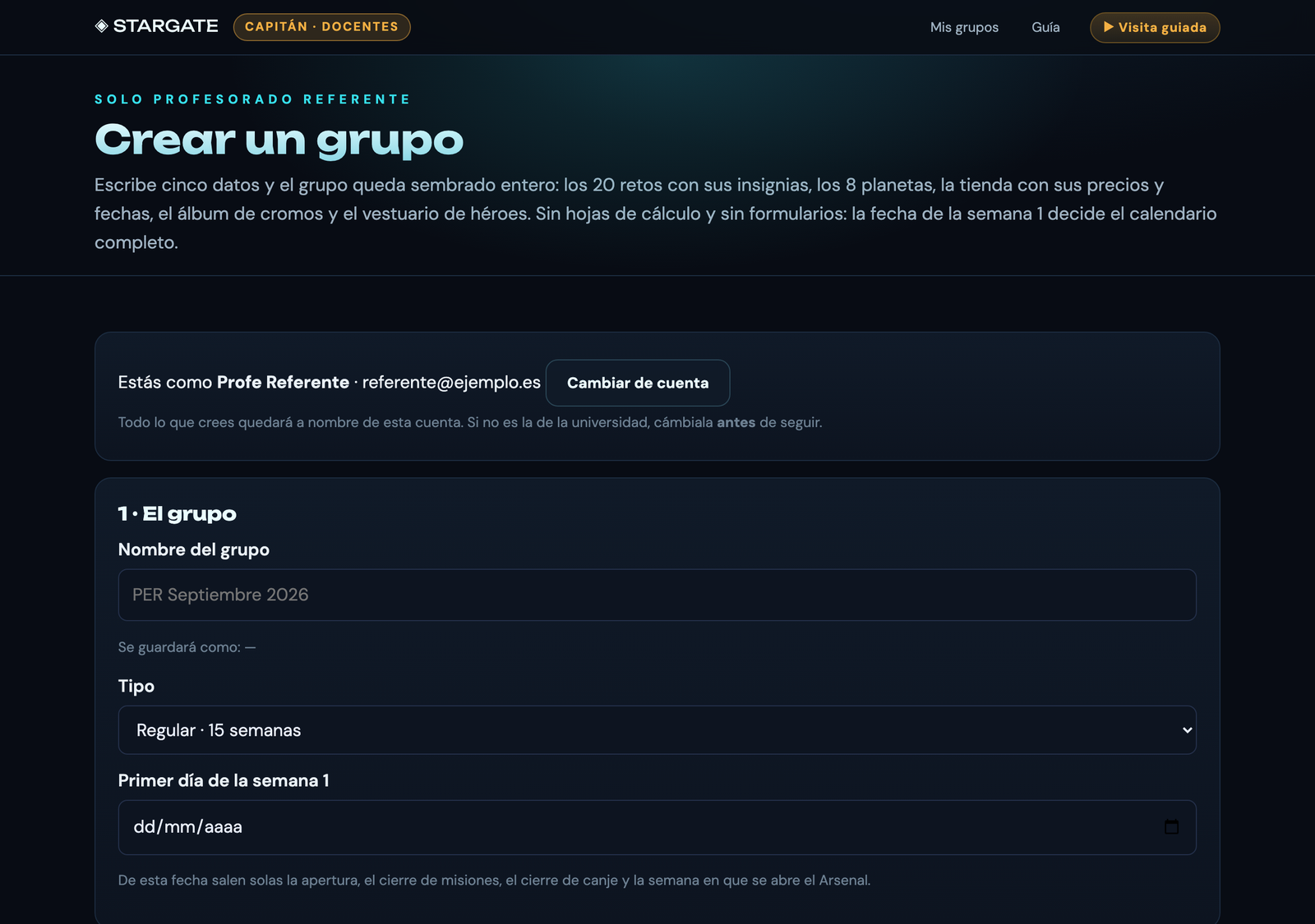 Gestionar grupos